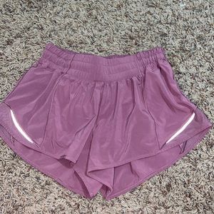 purple/mauve lululemon shorts